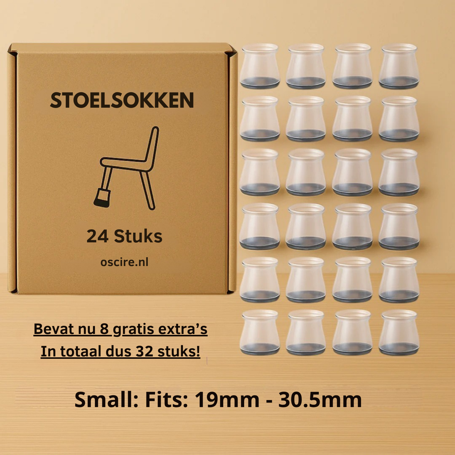 FlexiSock™ – Stoelpootbeschermers met Viltlaag tegen Krassen & Geluid
