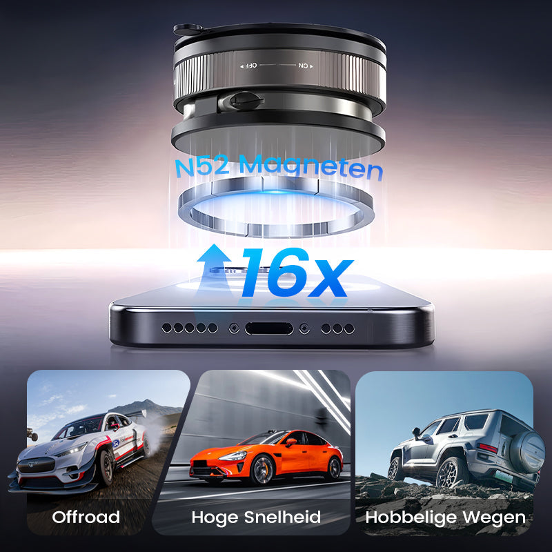 MagnetMount™ – 360° Verstelbare Telefoonhouder met Zuignap