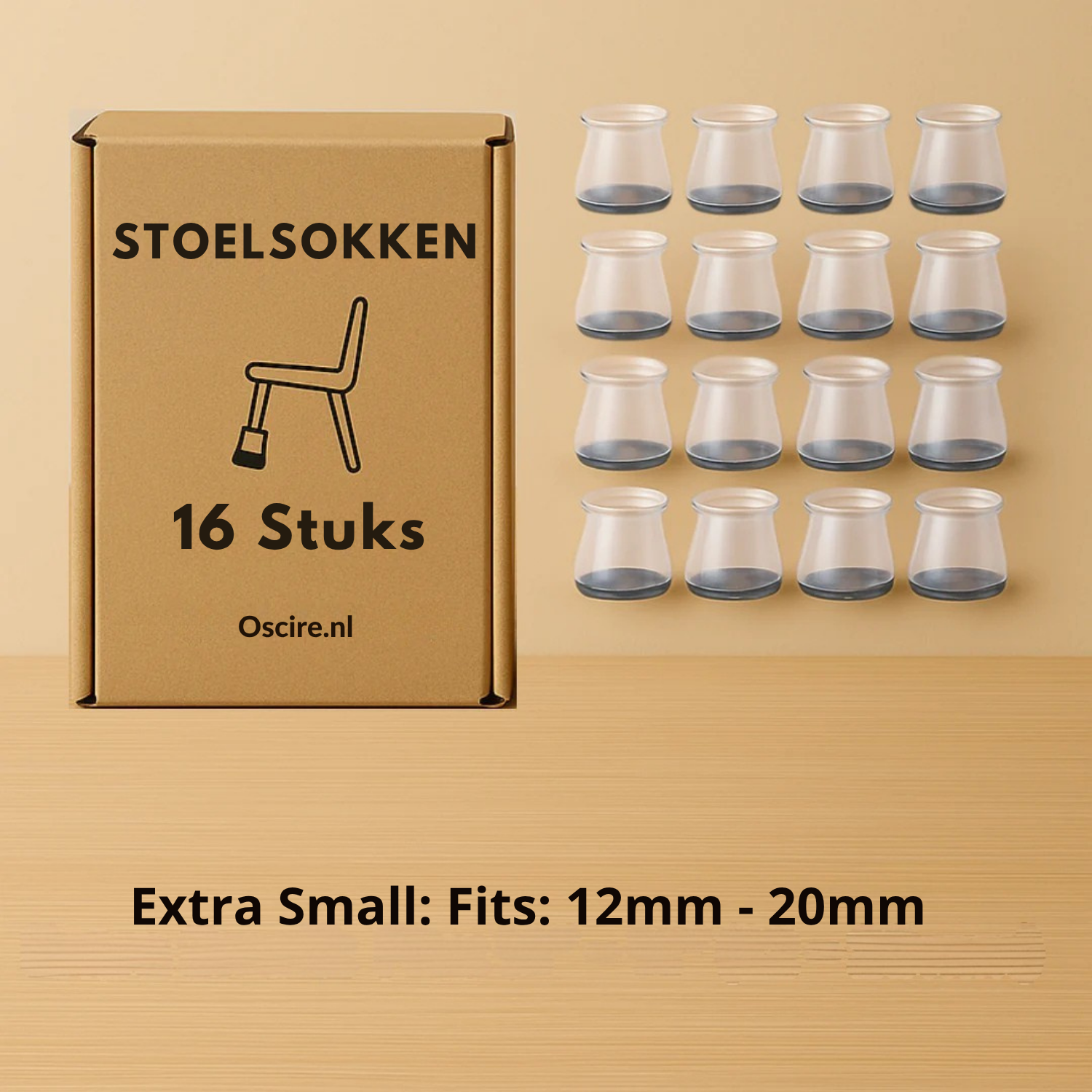 FlexiSock™ – Stoelpootbeschermers met Viltlaag tegen Krassen & Geluid