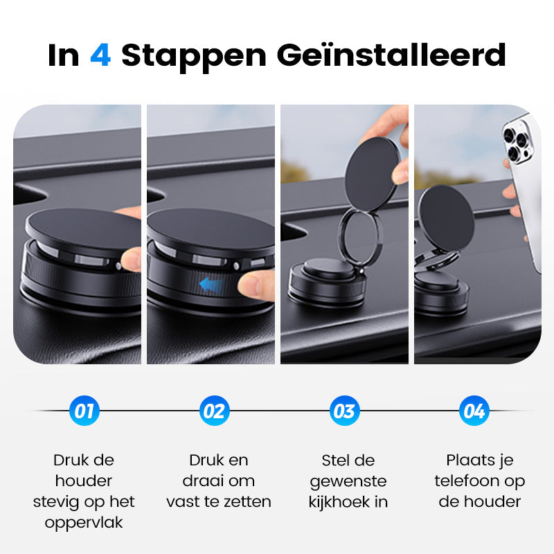 MagnetMount™ – 360° Verstelbare Telefoonhouder met Zuignap