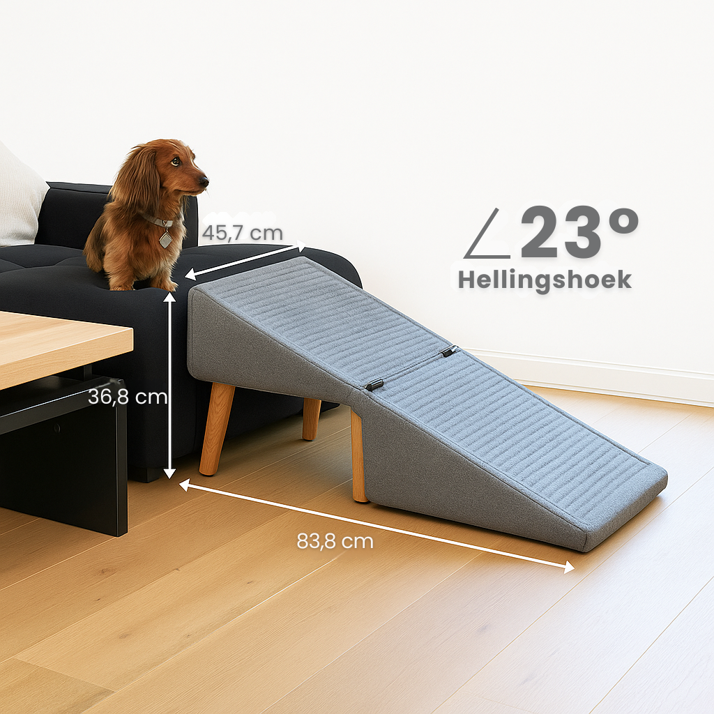PawStep™ – Luxe Poef & Hondenhelling in Één