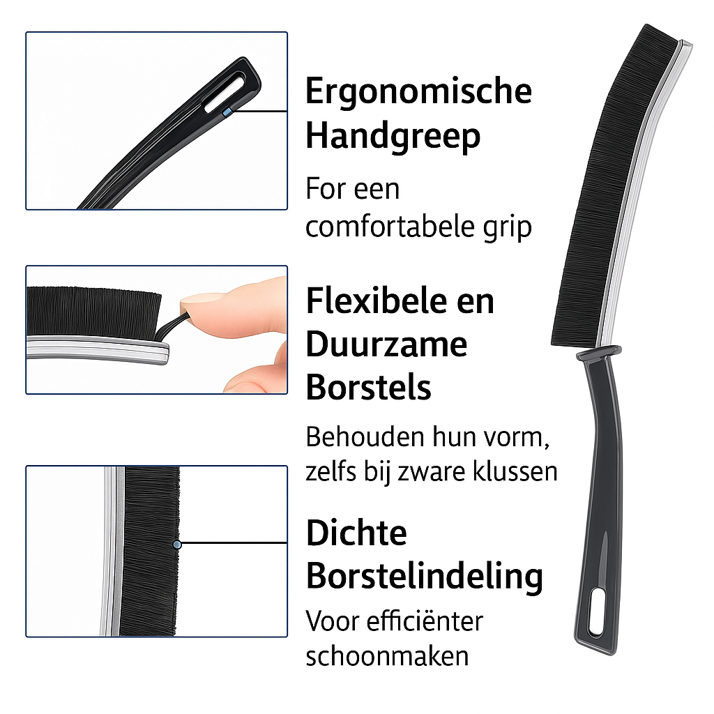 Detailbrush™ Borstel (set van 2) - Kom gemakkelijk overal bij en houd schoon